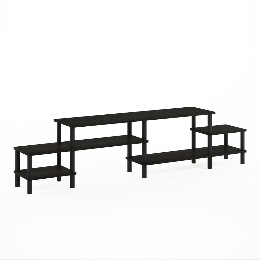 Furinno Turn-N-Tube Grand Entertainment Center for TV up to 80 Inch, Espresso/Black. Picture 1