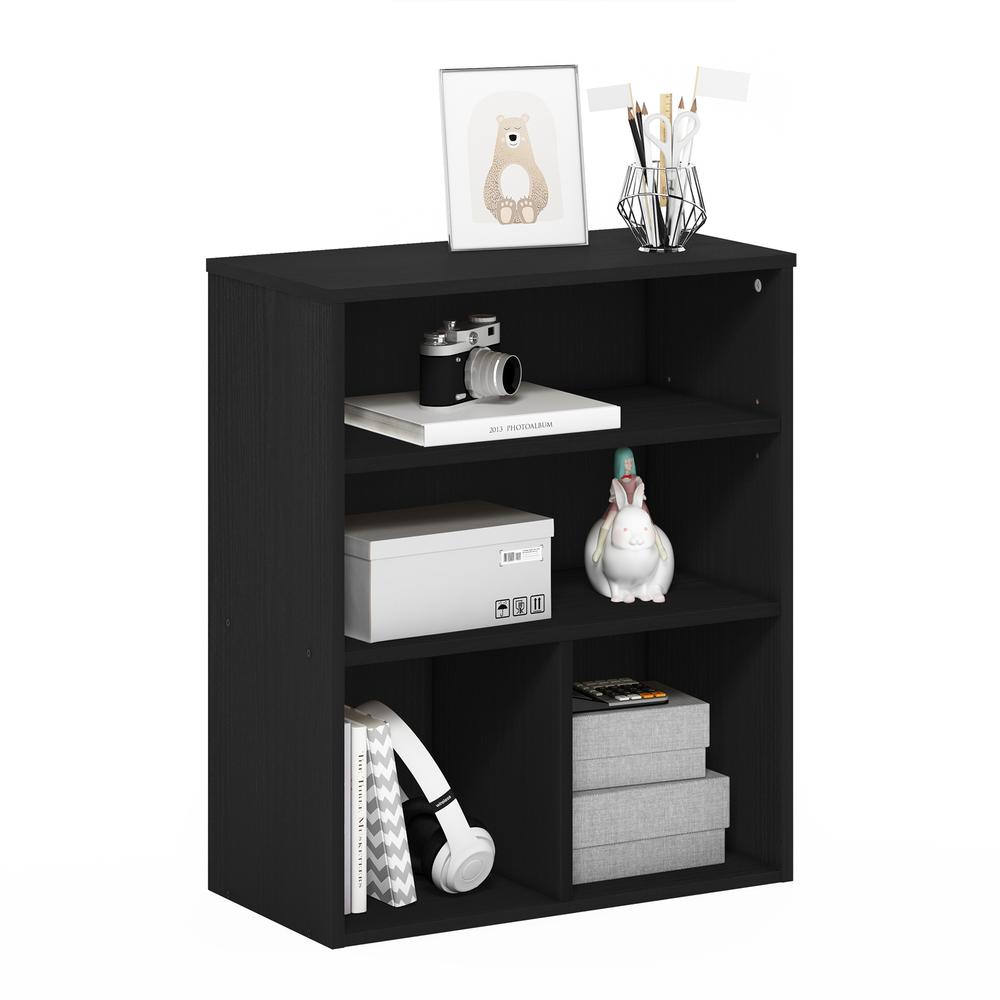 Furinno Pasir 3 Tier Display Bookcase, Black Oak. Picture 4