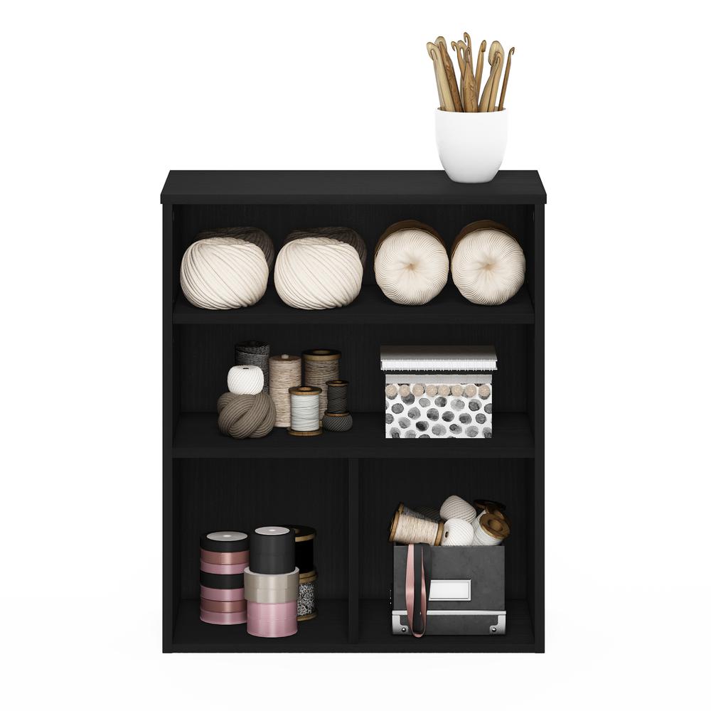 Furinno Pasir 3 Tier Display Bookcase, Black Oak. Picture 5