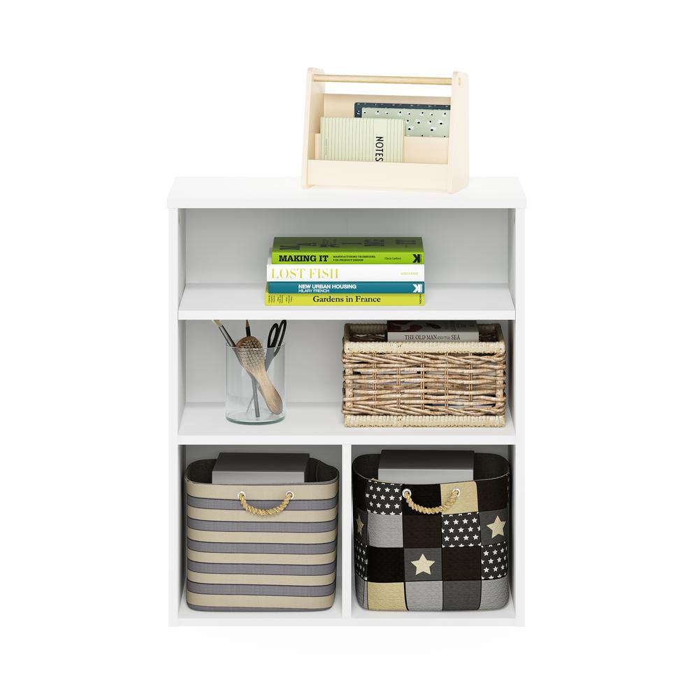 Furinno Pasir 3 Tier Display Bookcase, White. Picture 5