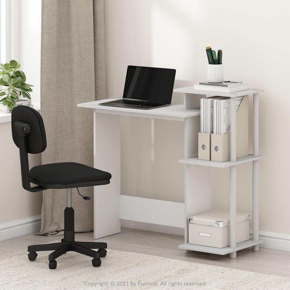 Furinno Efficient Home Laptop Notebook Computer Desk, White/White. Picture 2