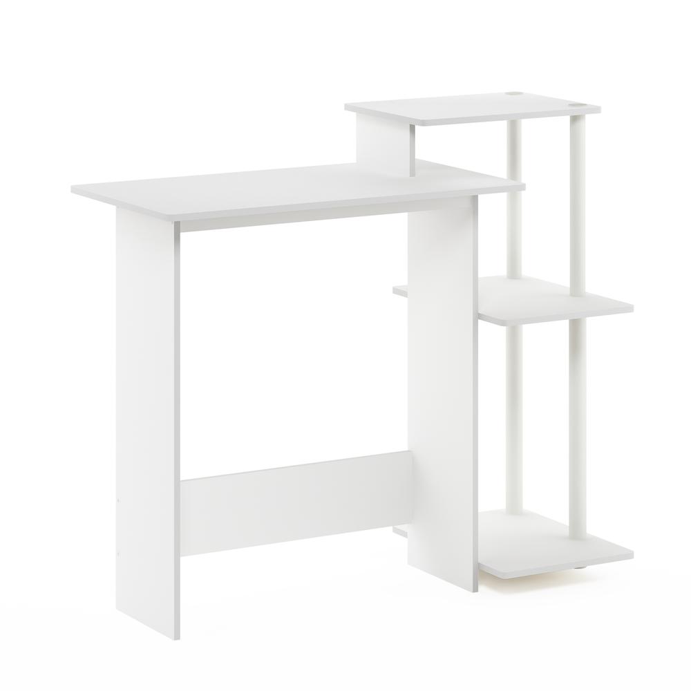 Furinno Efficient Home Laptop Notebook Computer Desk, White/White. Picture 1