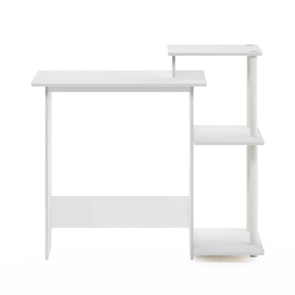 Furinno Efficient Home Laptop Notebook Computer Desk, White/White. Picture 3