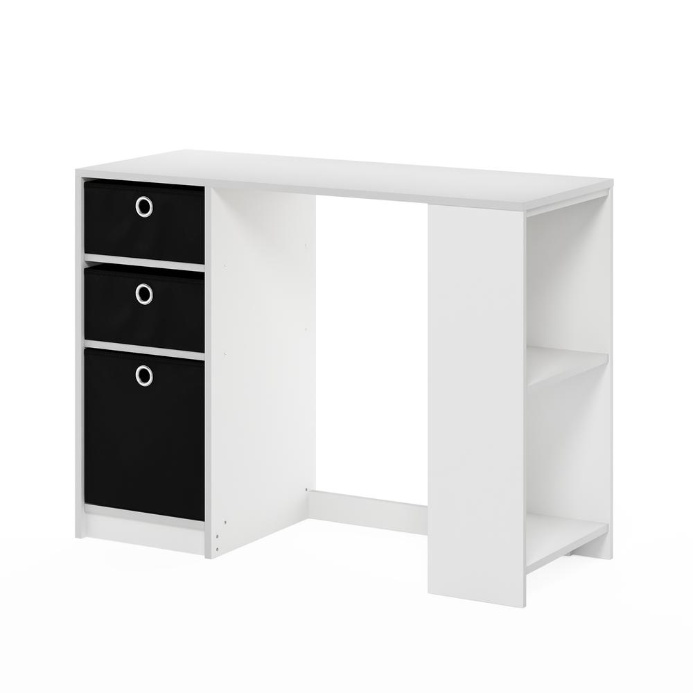 JAYA Modern Computer Study Desk, White/Black. Picture 1