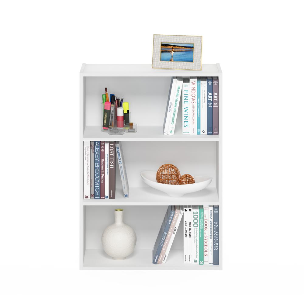 Furinno Pasir 3-Tier Open Shelf, Plain White. Picture 5