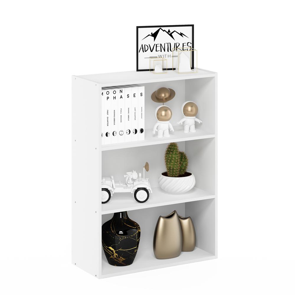 Furinno Pasir 3-Tier Open Shelf, Plain White. Picture 6