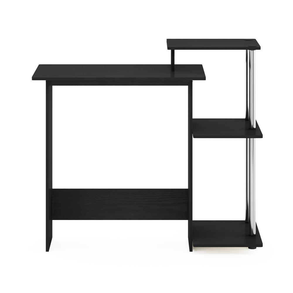 Furinno Efficient Home Laptop Notebook Computer Desk, Americano/Stainless Steel. Picture 3