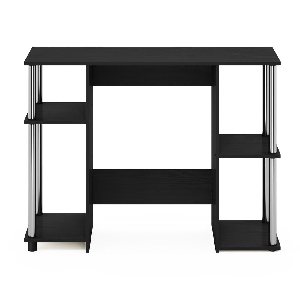 Furinno 15112 JAYA Compact Computer Study Desk, Americano, Stainless Steel Tubes. Picture 3