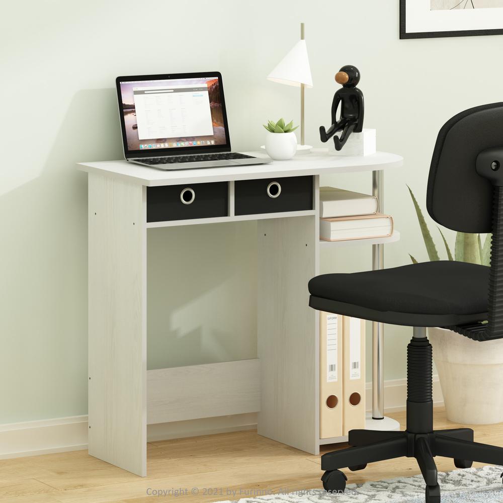 Furinno Go Green Home Laptop Notebook Computer Desk/Table, White Oak/Stainless Steel. Picture 6