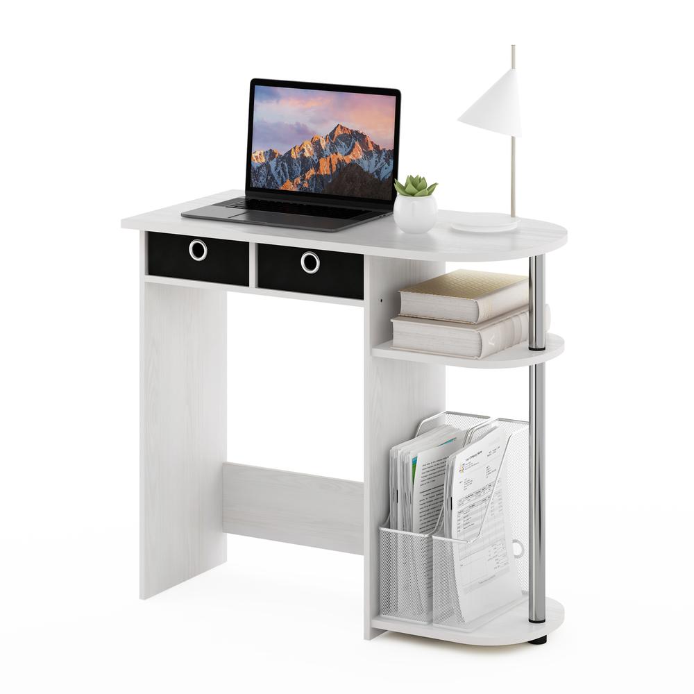 Furinno Go Green Home Laptop Notebook Computer Desk/Table, White Oak/Stainless Steel. Picture 4
