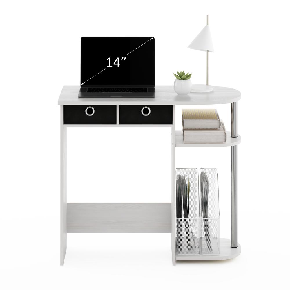 Furinno Go Green Home Laptop Notebook Computer Desk/Table, White Oak/Stainless Steel. Picture 5