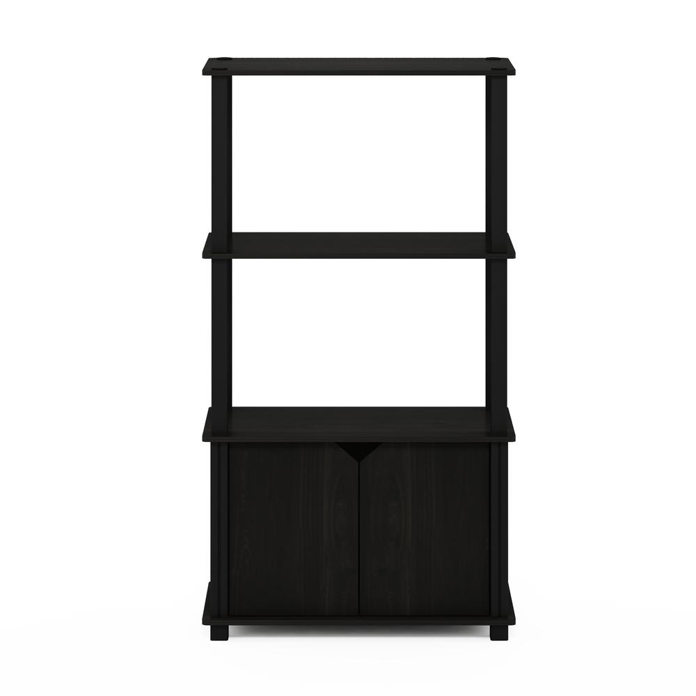 Furinno Just 3-Tier Turn-N-Tube End Table, 2-Pack, Americano/Chrome. Picture 3