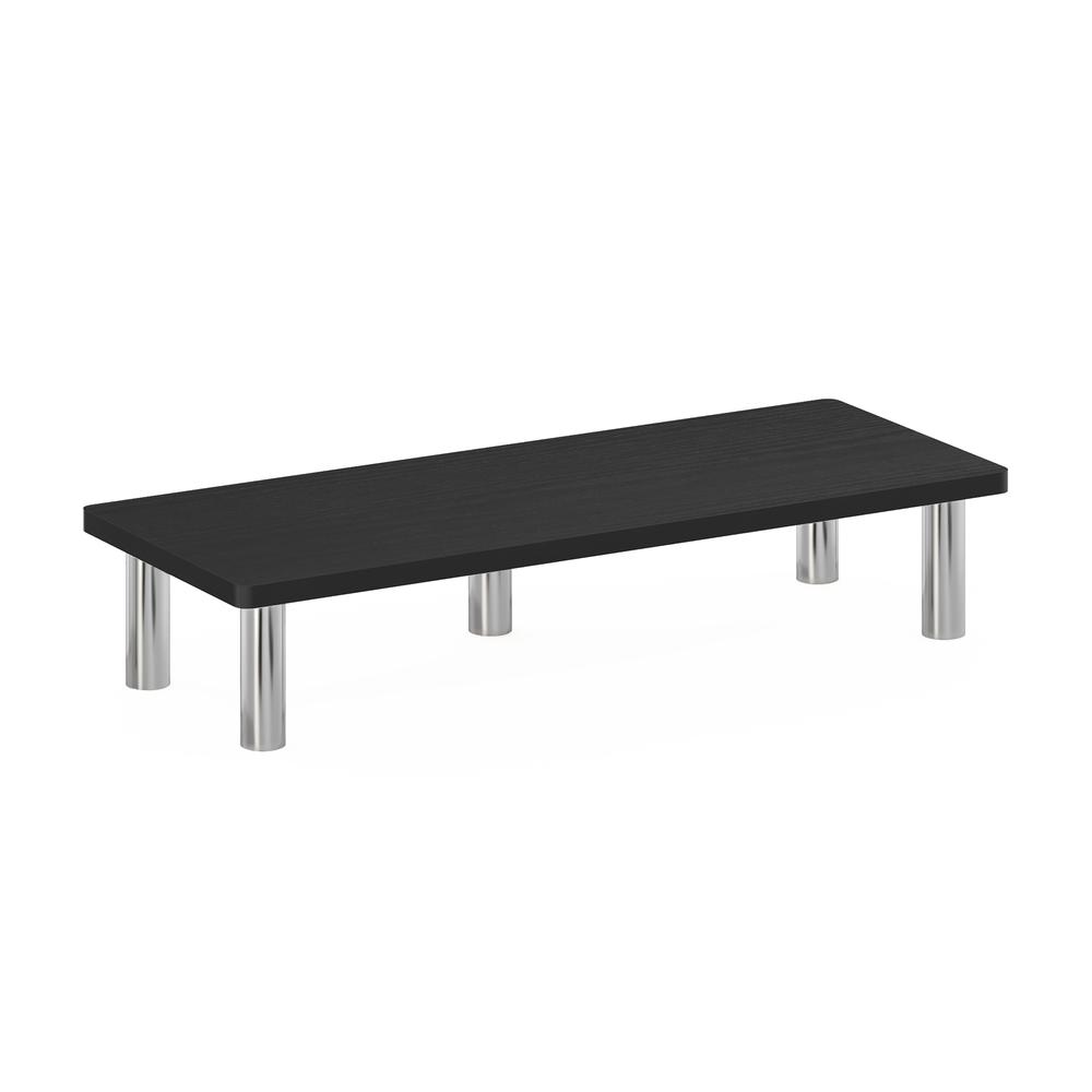 Furinno Turn-N-Tube Monitor Riser Stand, Americano, Stainless Steel Tubes. Picture 1