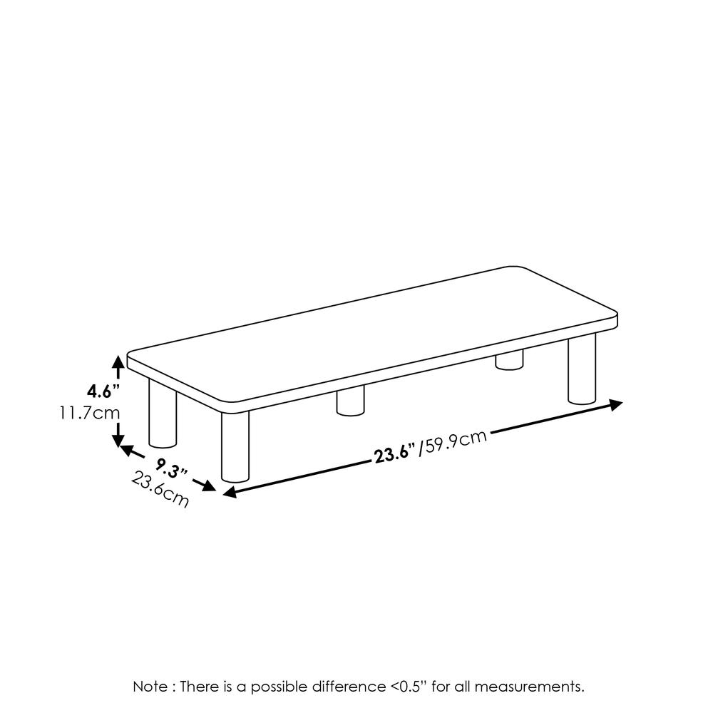 Furinno Turn-N-Tube Monitor Riser Stand, Americano, Stainless Steel Tubes. Picture 2
