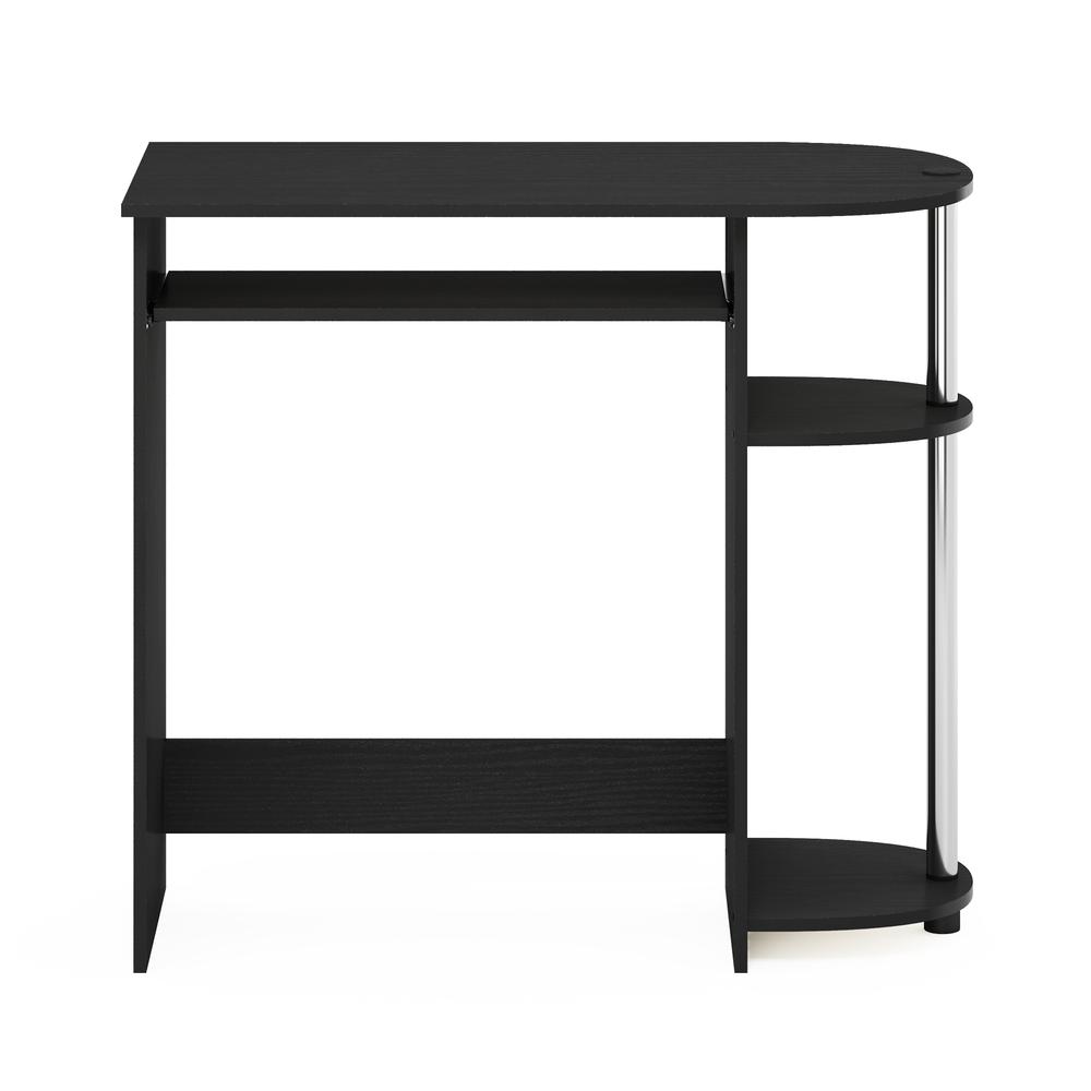 Furinno Simplistic Easy Assembly Computer Desk, Americano, Stainless Steel Tubes. Picture 3