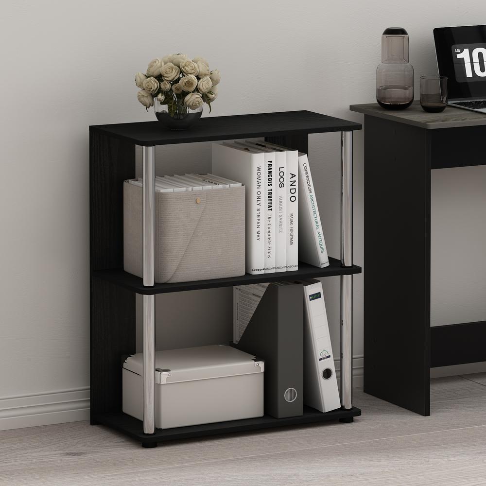 Furinno JAYA Simple Design Bookcase, Americano/Chrome. Picture 5