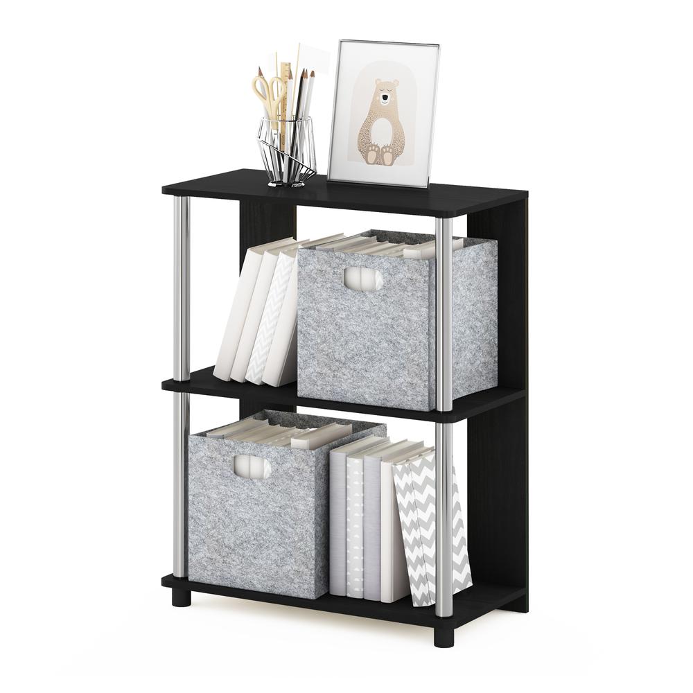 Furinno JAYA Simple Design Bookcase, Americano/Chrome. Picture 4