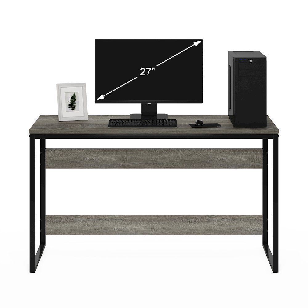 Computer Desk, Gaming Desk, Office Desk, 52 Width, Grey Oak. Picture 6