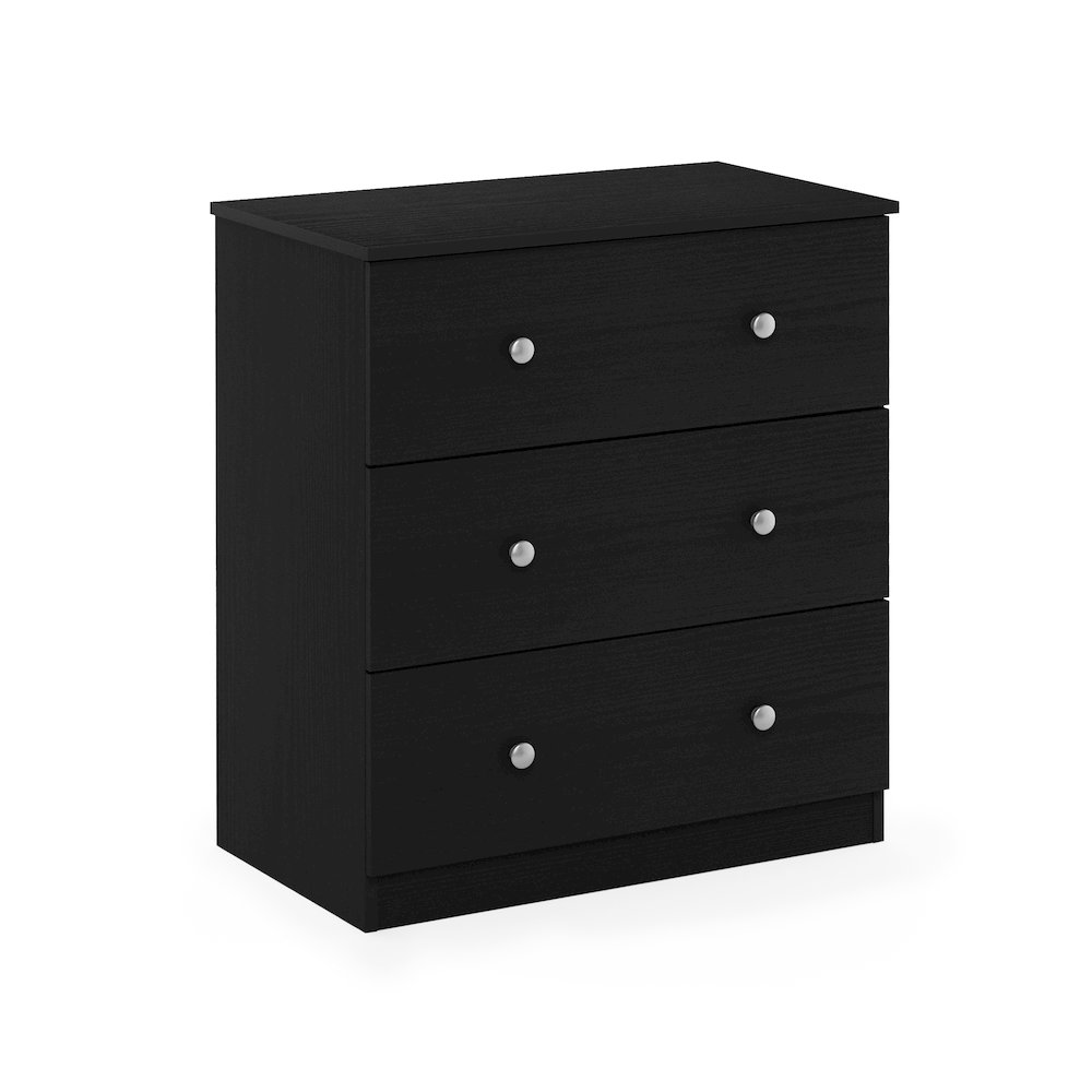 Simple Design 3-Drawer Chest Drawer, Dresser with Knob, Americano. Picture 1