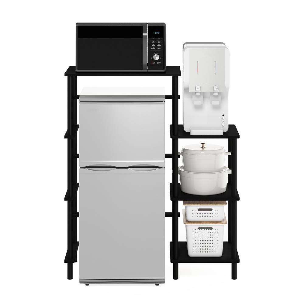 Furinno Turn-N-Tube Toolless Kitchen Storage Shelf Tall, Americano/Black. Picture 5