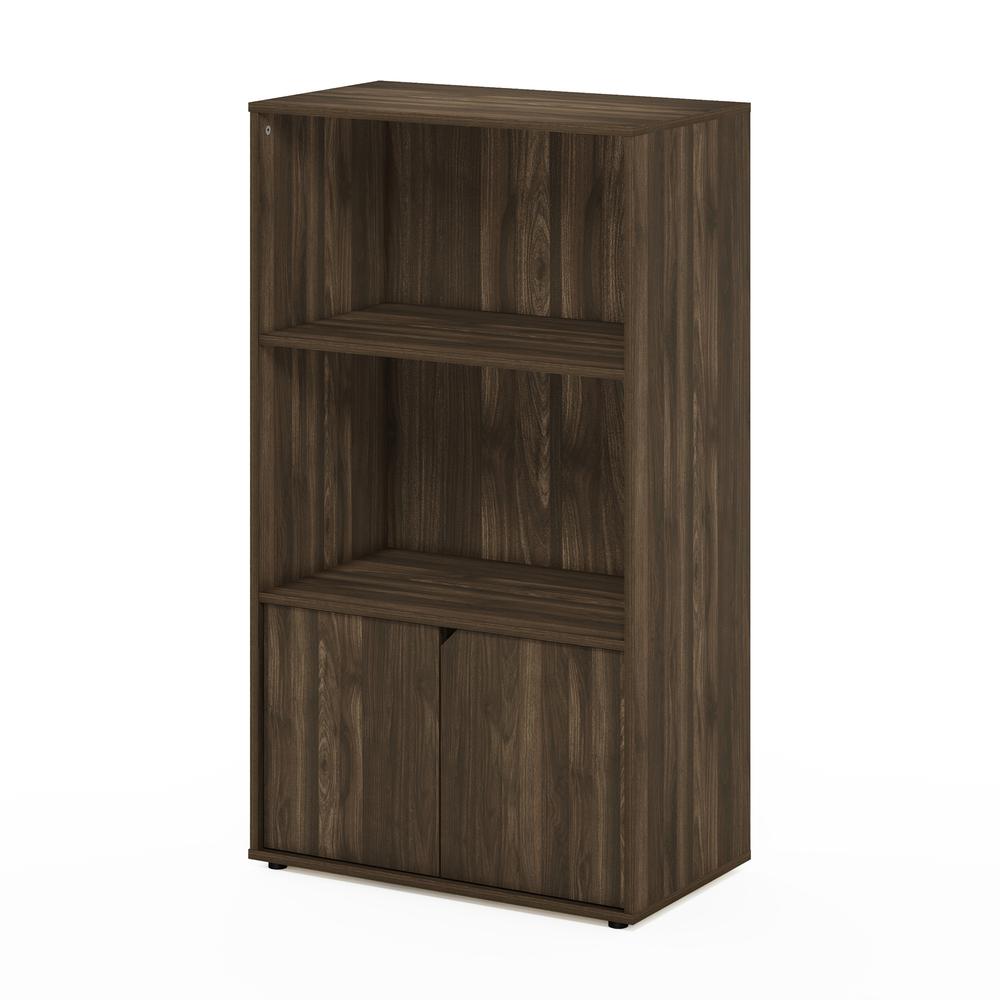 Furinno JAYA Kitchen Storage Shelf with Cabinet, Columbia Walnut. Picture 1
