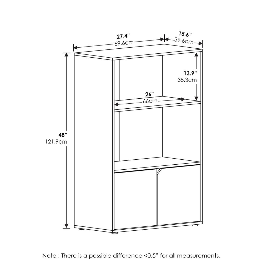 Furinno JAYA Kitchen Storage Shelf with Cabinet, Columbia Walnut. Picture 2