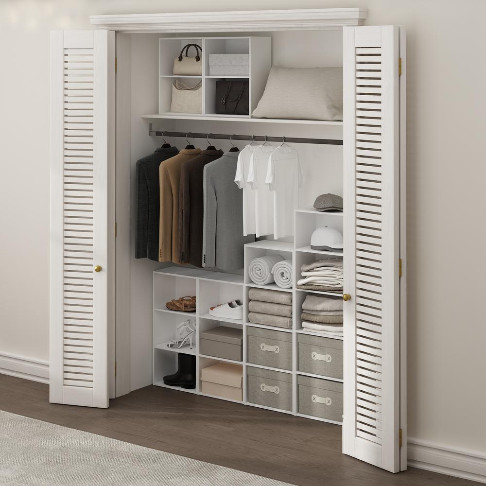 Furinno Luder 2-Tier Open Shelf Bookcase, White. Picture 6