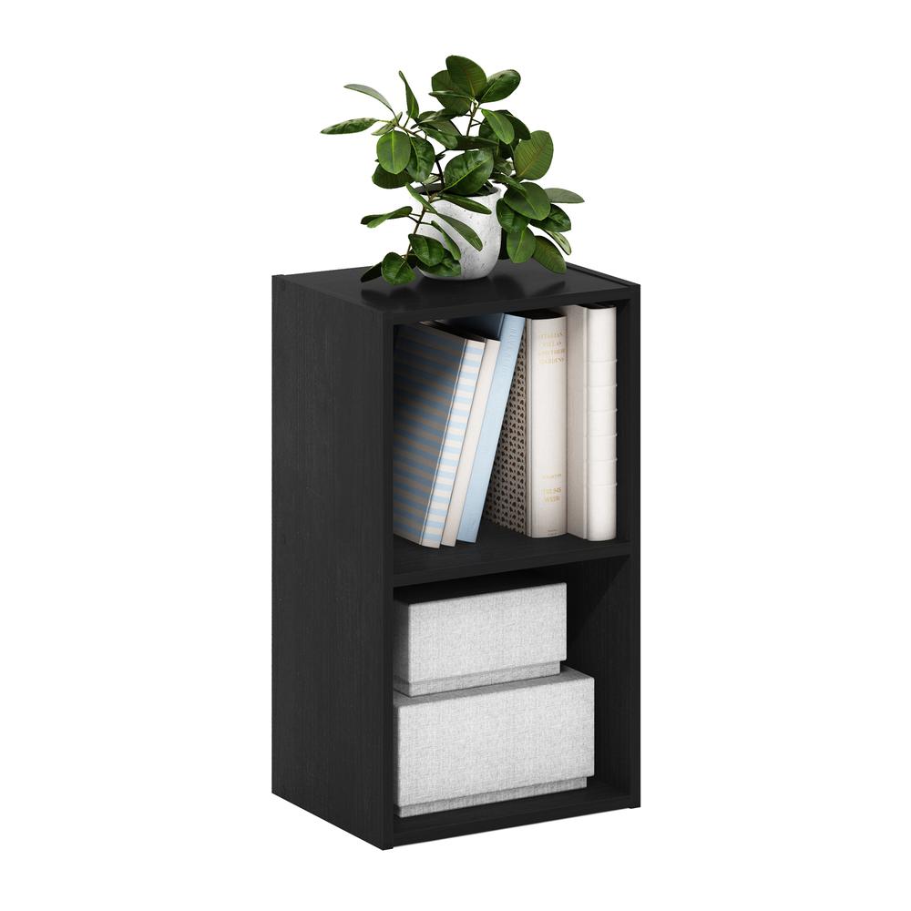 Furinno Pasir 2-Tier Open Shelf Bookcase, Blackwood. Picture 4