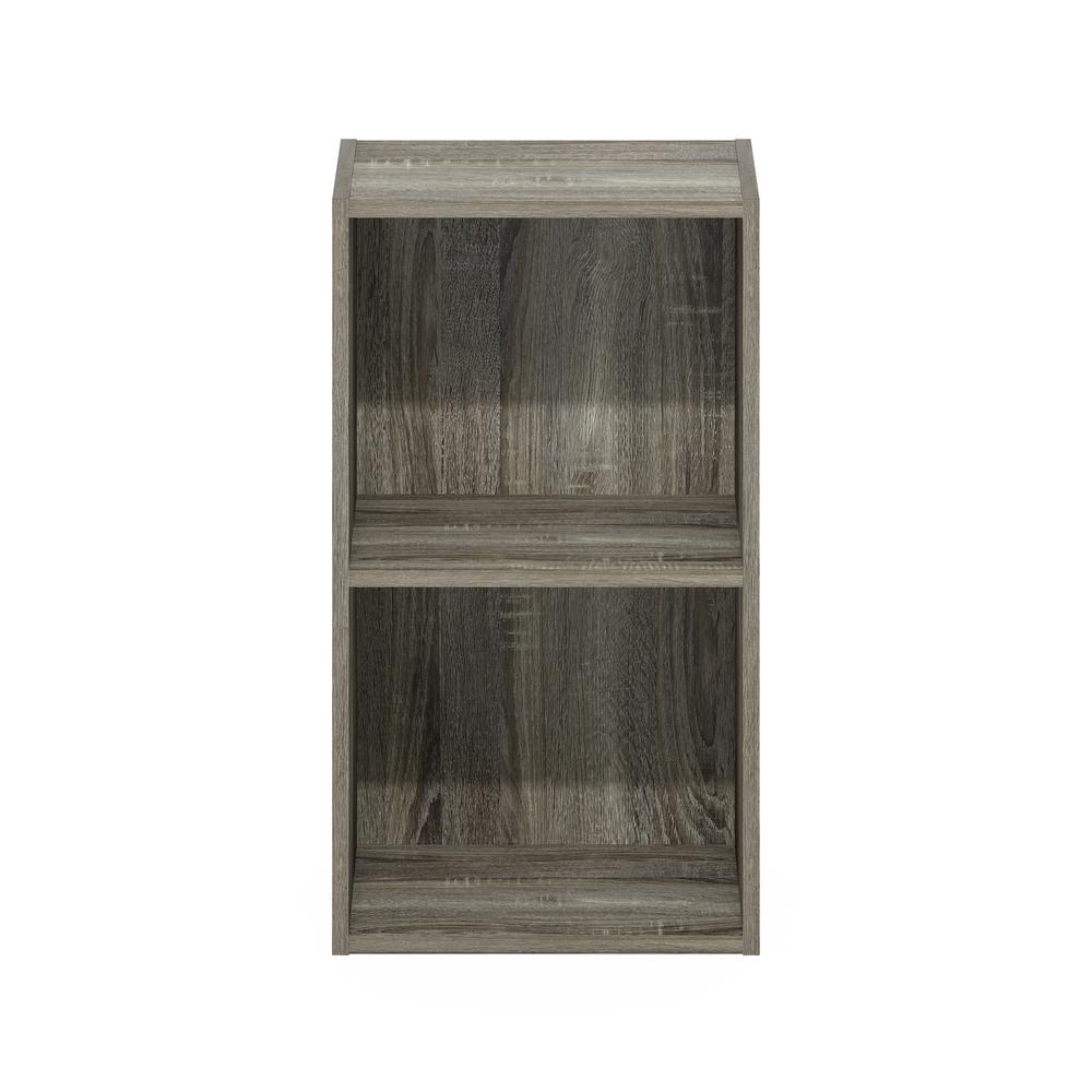 Furinno Pasir 2-Tier Open Shelf Bookcase, French Oak. Picture 3