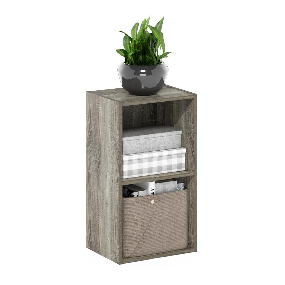 Furinno Pasir 2-Tier Open Shelf Bookcase, French Oak. Picture 4