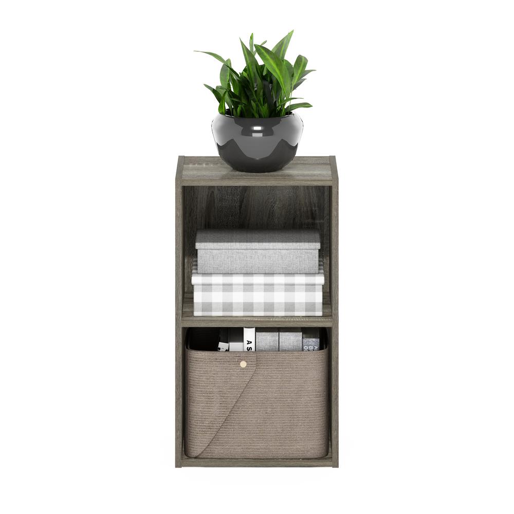 Furinno Pasir 2-Tier Open Shelf Bookcase, French Oak. Picture 5