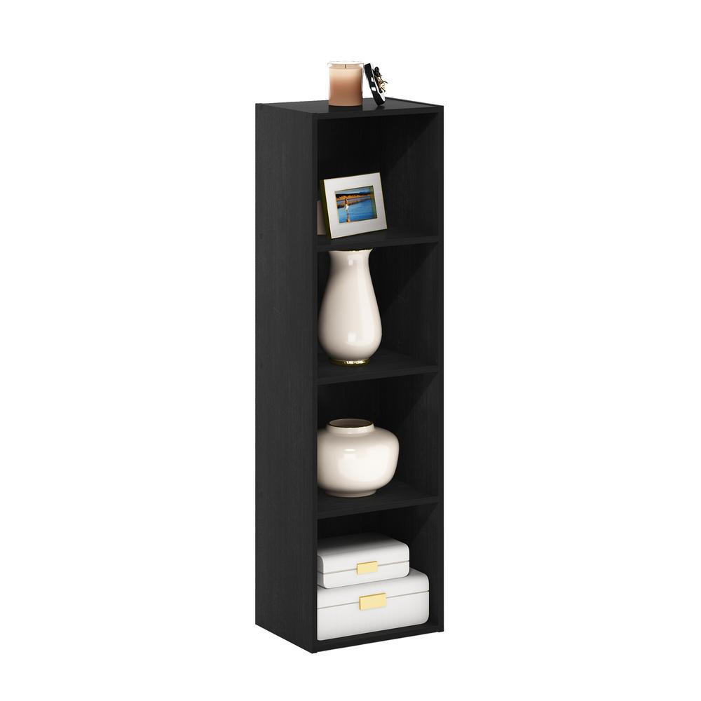 Furinno Pasir 4-Tier Open Shelf Bookcase, Blackwood. Picture 4