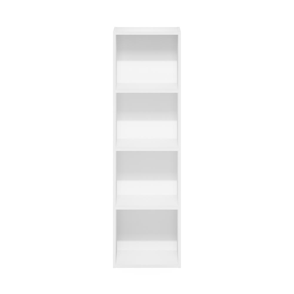 Furinno Pasir 5-Tier Open Shelf Bookcase, White. Picture 3