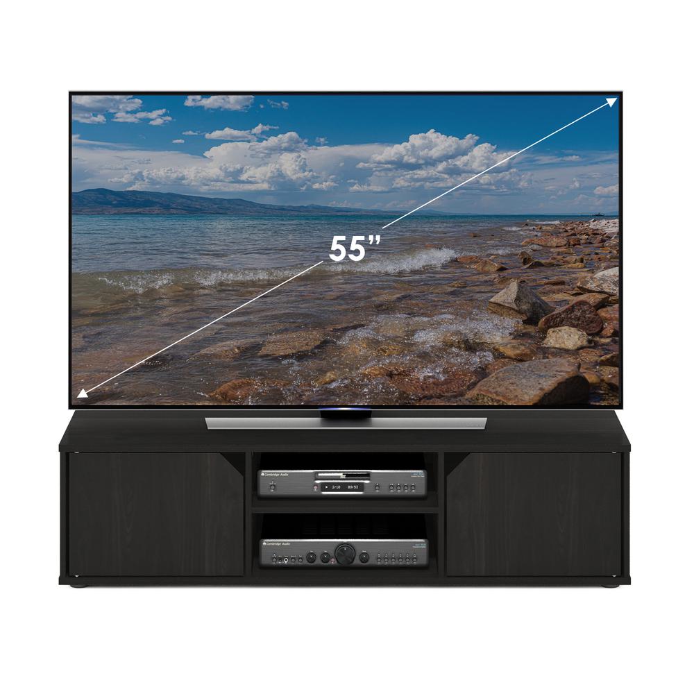 Furinno Classic TV Stand for TV up to 55 Inch, Espresso. Picture 6