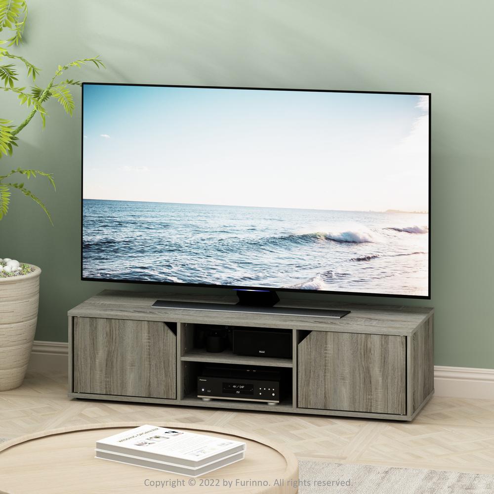 Furinno Classic TV Stand for TV up to 55 Inch, French Oak. Picture 7