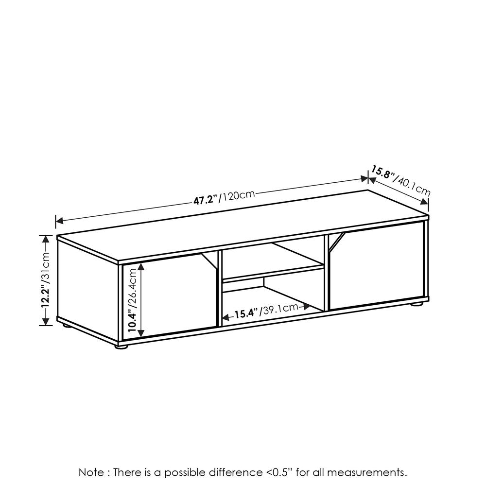 Furinno Classic TV Stand for TV up to 55 Inch, French Oak. Picture 2