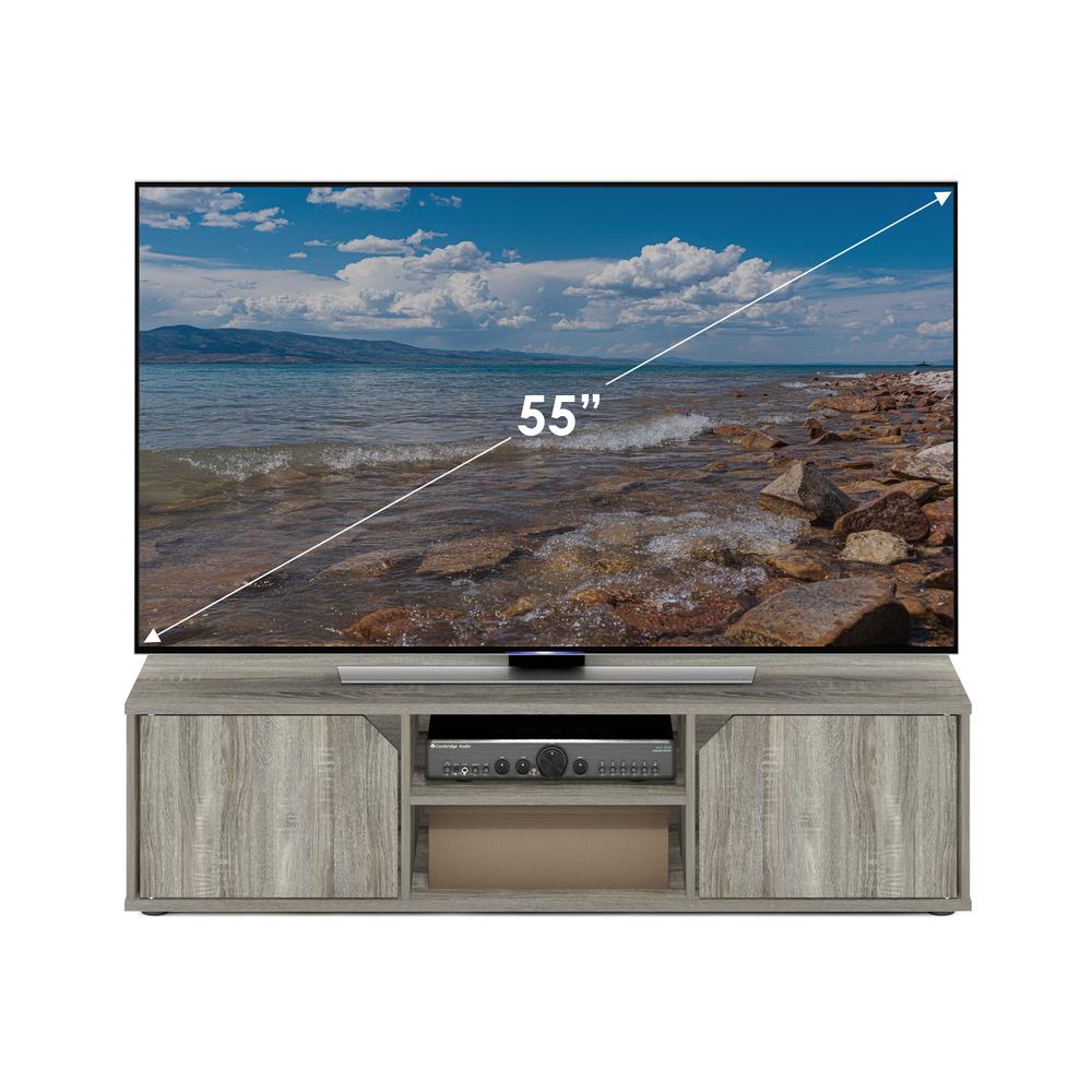 Furinno Classic TV Stand for TV up to 55 Inch, French Oak. Picture 6