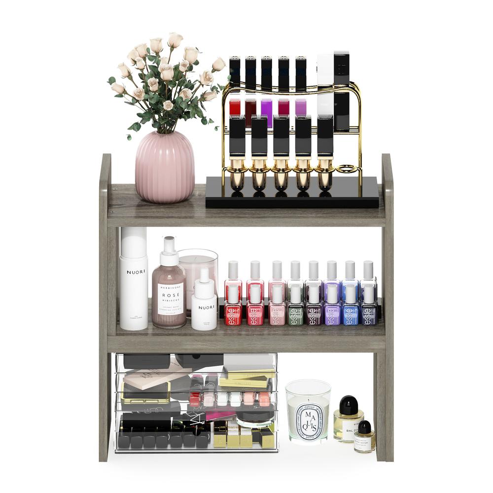 Furinno Classic Desk Top Organizer Bookshelf, French Oak. Picture 5