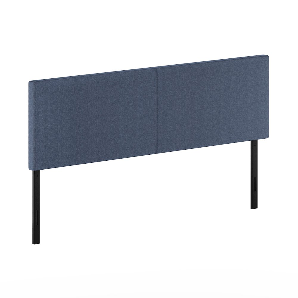 ROANNE King Headboard, Upholstered Tufted Headboard, for Bedroom, Blue Denim. Picture 1