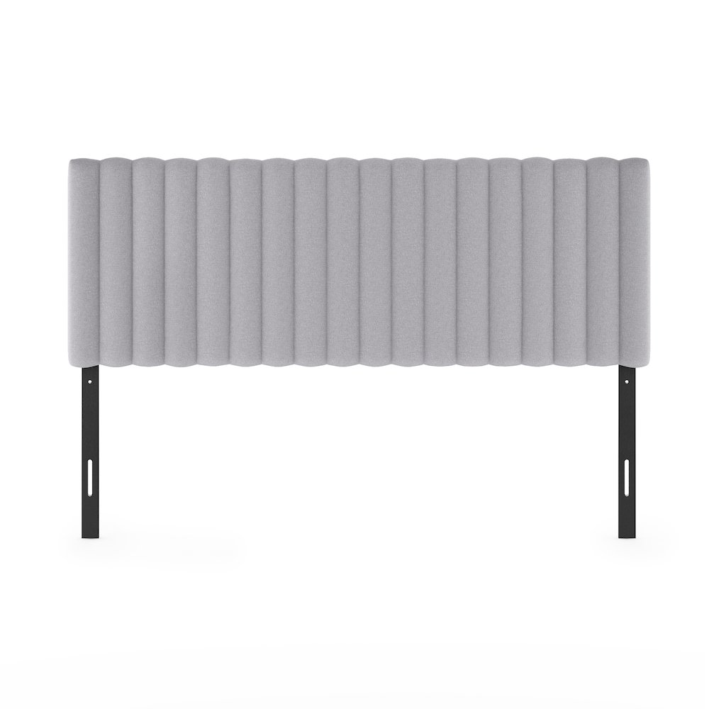 ROANNE Queen Headboard, Upholstered Tufted Headboard, for Bedroom, Light Grey. Picture 2