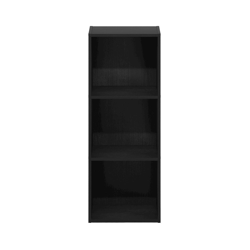 3-Tier Open Shelves Bookshelf, Bookcase, Darkwood. Picture 7