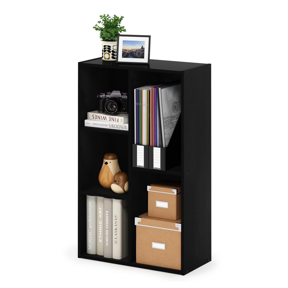Furinno Luder 5-Cube No Tool Assembly Open Shelf, Blackwood. Picture 4