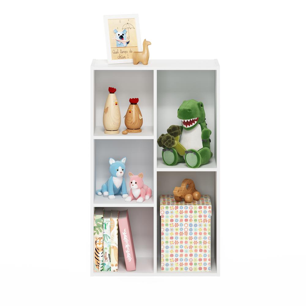 Furinno Luder 5-Cube No Tool Assembly Open Shelf, White. Picture 5