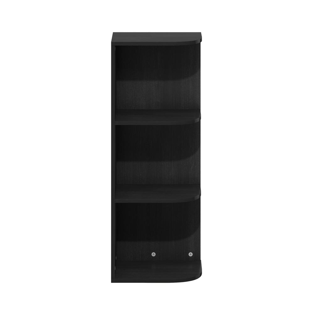 Furinno Pasir 3-Tier Corner Open Shelf Bookcase, Blackwood. Picture 3