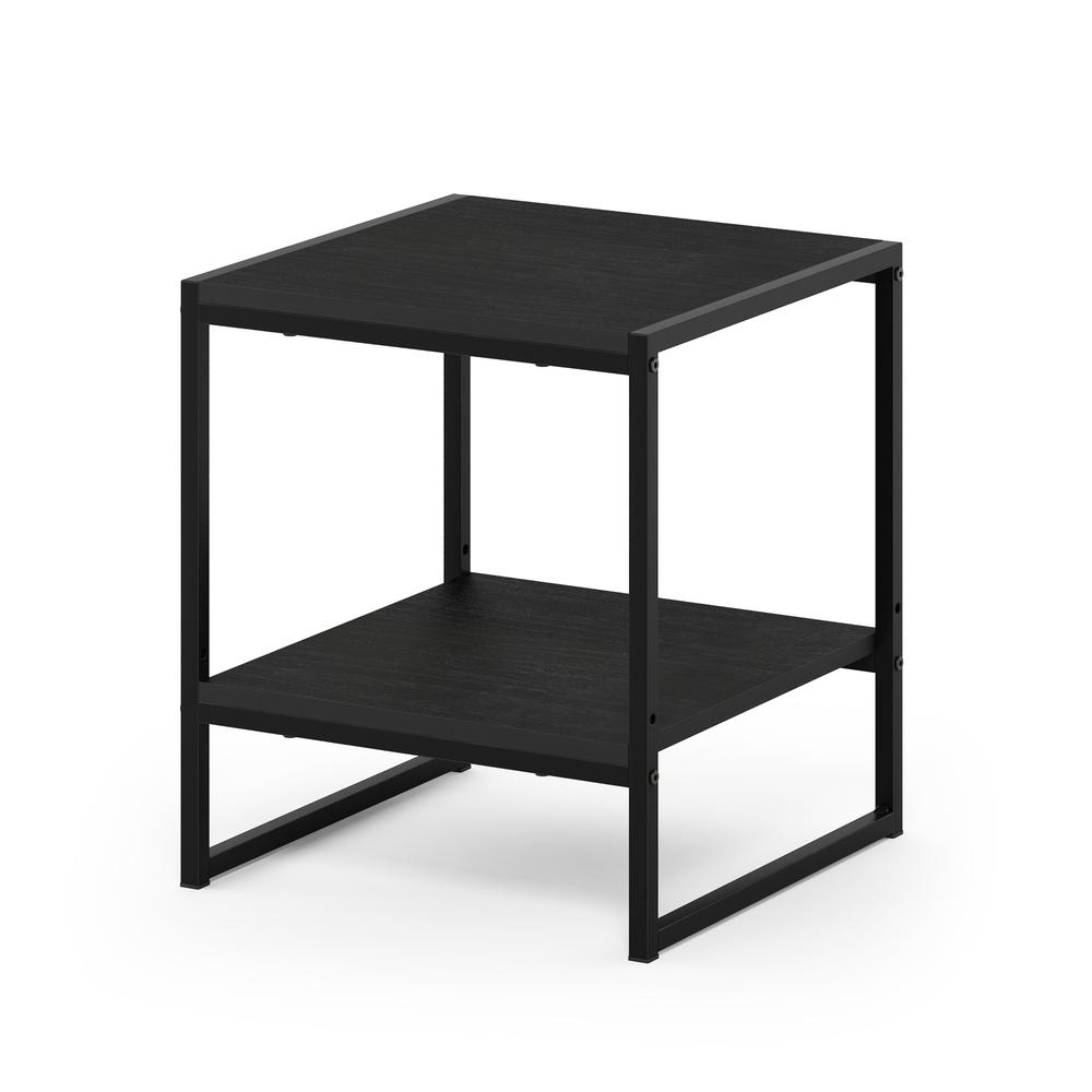 Furinno Romain 2-Tier Tall End Table, Espresso. Picture 1