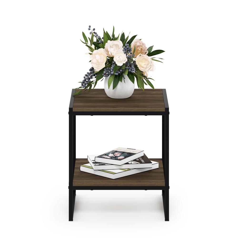Furinno Romain 2-Tier Tall End Table, French Oak. Picture 5