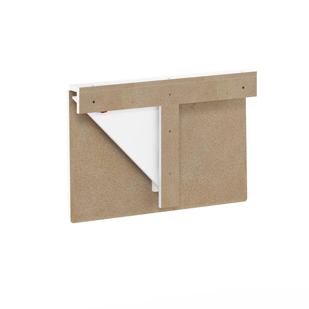 Furinno Hermite Wall Mounting Folding Table, White. Picture 5