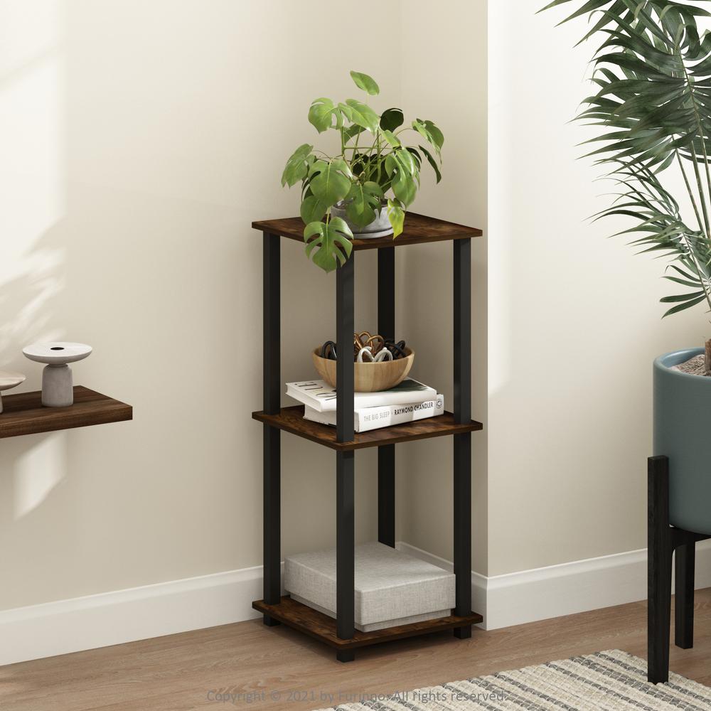 Furinno Simplistic End Table, Set of Two, Amber Pine/Black. Picture 6