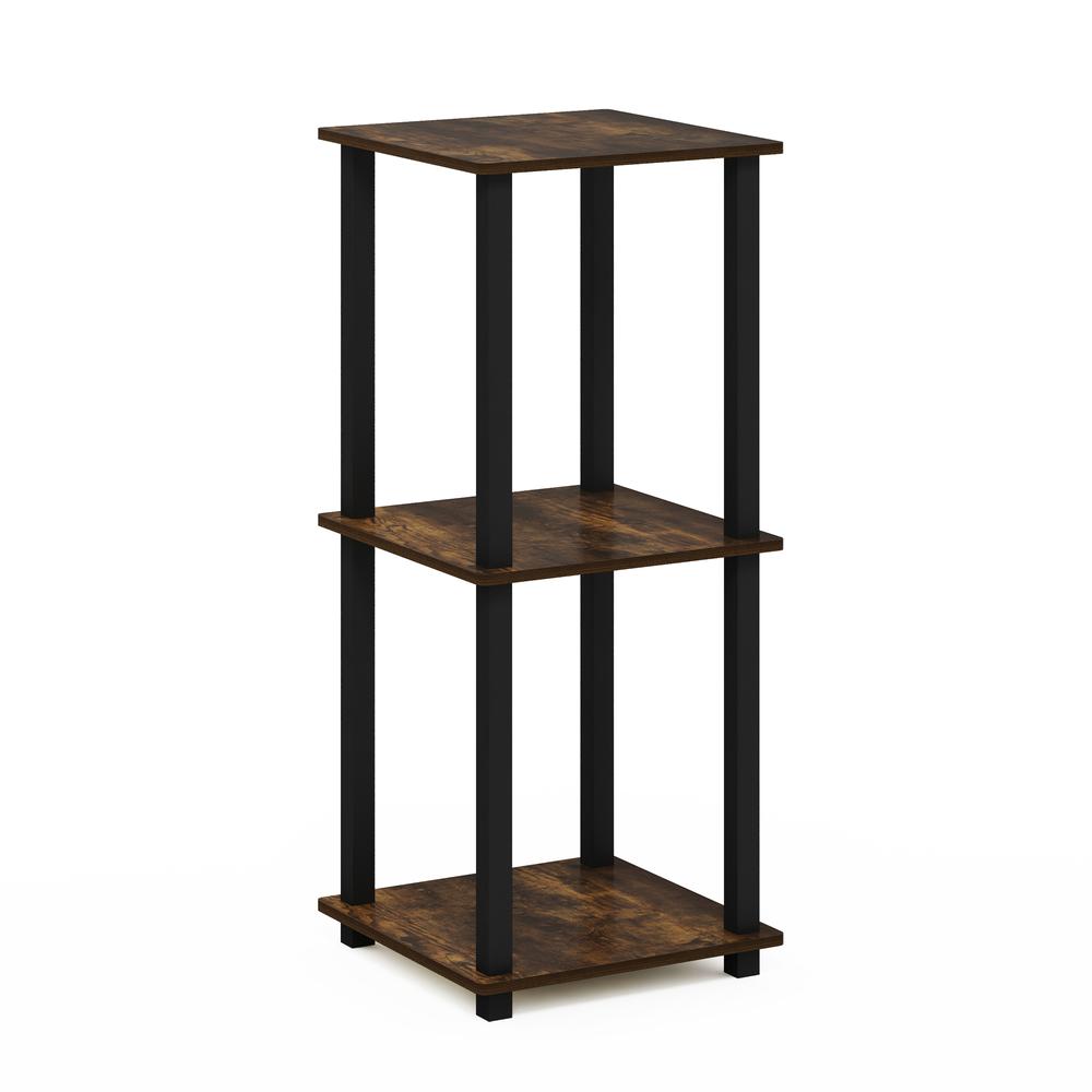 Furinno Simplistic End Table, Set of Two, Amber Pine/Black. Picture 3