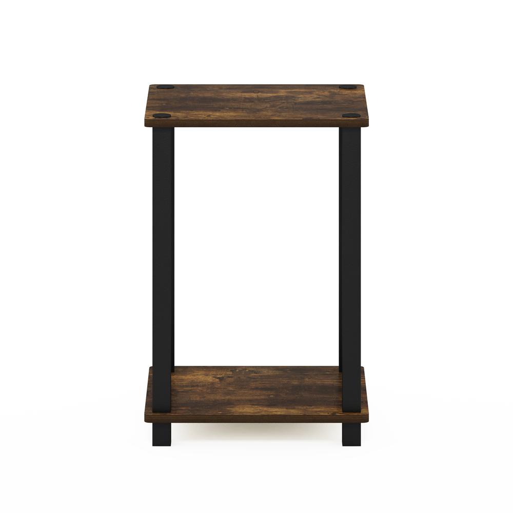 Furinno Simplistic End Table, Small, Amber Pine/Black. Picture 3